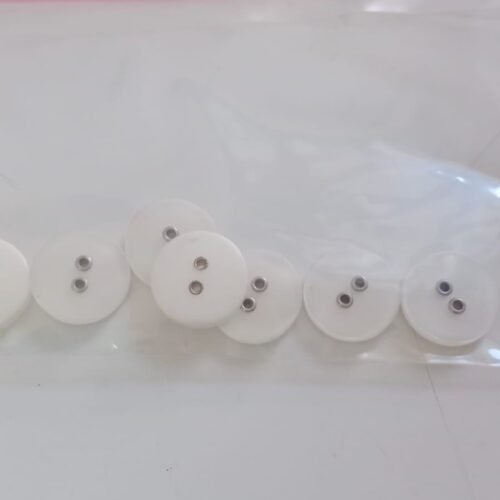 Botón blanco centro de aluminio precio 300 unidad