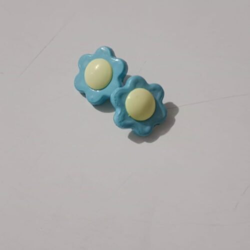 Botón flor azul precio 200 unidad