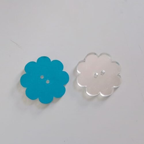 Botón flor espejo grande precio 300 unidad