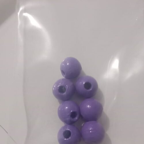 Perla morada redonda precio 50 unidad